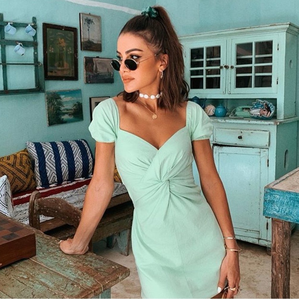 CAMILA COELHO Georgie Dress in Soft Mint (D8) - Picture 2 of 6